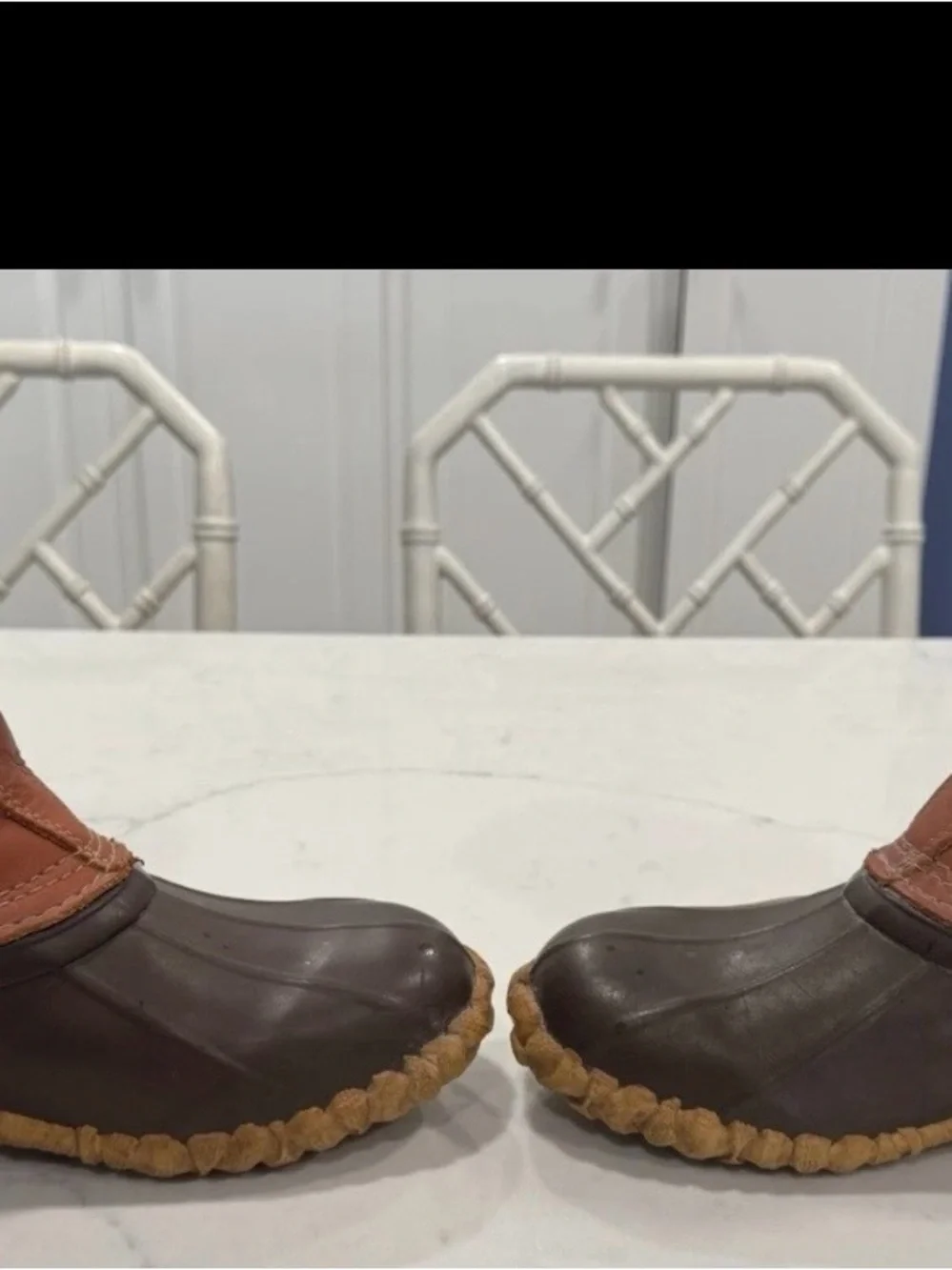 Cabela's Tan and Dark Brown Women's Waterproof Zip Duck Boots Size 8